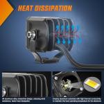 Nilight 1.7" LED Fog Light Pods for ATV UTV