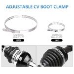 Qulable CV Joint Boot Clamp Pliers - 22Pcs CV Boot Clamps Kit Auto Repair Tool Automotive Hose Axle Plier CV Clamp Tool for Most Cars (2Pcs Clamp Pliers + 10 Pairs Adjustable CV Boot Clamps) Blue