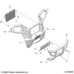 Polaris Front Bumper Weld, OEM Part 1021099-293