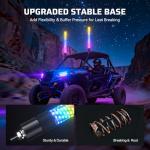 Ehaho 2FT LED Fat Whip Lights for ATV/UTV