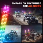 Ehaho 2FT LED Fat Whip Lights for ATV/UTV