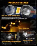 Auxbeam 3-Inch Dual Color LED Fog Lights