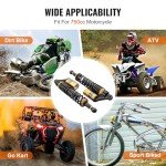 Adjustable 13.5" ATV Air Shock Absorbers (Gold/Black)