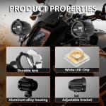 2 Pack 40W Round LED Fog Lights for ATV/UTV