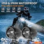 2 Pack 40W Round LED Fog Lights for ATV/UTV