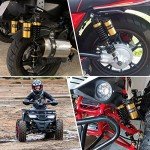 Adjustable 13.5" ATV Air Shock Absorbers (Gold/Black)