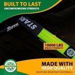 STARLEAPARTS 4 Pack Axle Tie Down Straps with Protective Sleeve - 2 Inch x 38 Inch - Axle Straps Heavy Duty with Larger D Rings - 10,000lbs Premium Axle Straps for Truck, ATV, Trailer, UTV