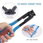 Qulable CV Joint Boot Clamp Pliers - 22Pcs CV Boot Clamps Kit Auto Repair Tool Automotive Hose Axle Plier CV Clamp Tool for Most Cars (2Pcs Clamp Pliers + 10 Pairs Adjustable CV Boot Clamps) Blue