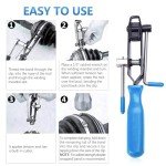 Qulable CV Joint Boot Clamp Pliers - 22Pcs CV Boot Clamps Kit Auto Repair Tool Automotive Hose Axle Plier CV Clamp Tool for Most Cars (2Pcs Clamp Pliers + 10 Pairs Adjustable CV Boot Clamps) Blue