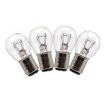GOOFIT 12v 5w 21w/5w Tail Brake Light Bulb for Moped Scooter ATV Quad Go Kart Dirt Bike(Pack of 4)