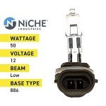 NICHE 886 Headlight Bulb for 2000-2019 Polaris Ace Magnum Sportsman Ranger Widetrak Touring 4010253 2 Pack