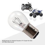 GOOFIT 12v 5w 21w/5w Tail Brake Light Bulb for Moped Scooter ATV Quad Go Kart Dirt Bike(Pack of 4)