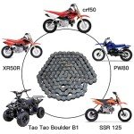 YOXUFA 420 Motorcycle Chain for 50-125cc ATVs