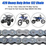 YOXUFA 420 Motorcycle Chain for 50-125cc ATVs