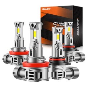 SEALIGHT 9005 H11 Fog Light Bulbs Combo, H9 Fog Light Bulbs, Fog Light Bulbs for Powersports ATV/UTV