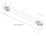 Polaris ATV Tubular Prop Shaft Assembly, OEM