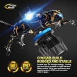 Cougar Motor H11 Light Bulbs, H11 Fog Lights H9 Light H8 Bulb 6500K - Small Size with Silent Cooling Fan, Powersports ATV/UTV Fog Bulb, Non-polarity, Plug & Play - Pack of 2