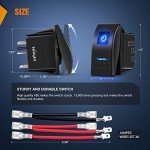 Nilight 6PCS 5PIN Rocker Switch Set with Wires