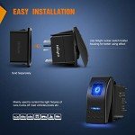 Nilight 6PCS 5PIN Rocker Switch Set with Wires