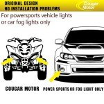 Cougar Motor H11 Light Bulbs, H11 Fog Lights H9 Light H8 Bulb 6500K - Small Size with Silent Cooling Fan, Powersports ATV/UTV Fog Bulb, Non-polarity, Plug & Play - Pack of 2