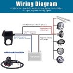 Waterproof 7/8" ATV Light Bar Switch Red