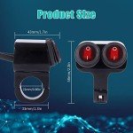 Waterproof 7/8" ATV Light Bar Switch Red