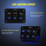 Nilight 3 Gang Rocker Switch Panel for ATV/UTV