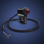 Waterproof 12V ATV Handlebar Light Switch - Red