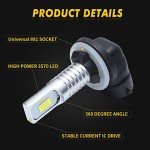 AUTOVIC 881 Fog light Bulbs, 6000K Super White Fog Light For Polaris Ranger Sportsman RZR 500 570 700 800 Arctic Cat ATV 400 500 550 650 700 1000