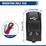 Dual USB Charger with Blue LED Light