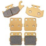 Semi-Metallic-Pro Front & Rear Brake Pads for Yamaha Kodiak 400 450 Wolverine 450 Grizzly 400 450, OEM# 3GD-W0045-01-00 5GH-W0046-10-00 1D9-W0046-00-00