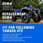 Semi-Metallic-Pro Front & Rear Brake Pads for Yamaha Kodiak 400 450 Wolverine 450 Grizzly 400 450, OEM# 3GD-W0045-01-00 5GH-W0046-10-00 1D9-W0046-00-00