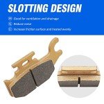 Semi-Metallic-Pro Front & Rear Brake Pads for Yamaha Kodiak 400 450 Wolverine 450 Grizzly 400 450, OEM# 3GD-W0045-01-00 5GH-W0046-10-00 1D9-W0046-00-00