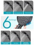 Cobbe Filtered Shower Head with Handheld, High Pressure 6 Spray Mode Showerhead with Filters, Water Softener Filters Beads for Hard Water - Remove Chlorine - Reduces Dry Itchy Skin, Matte Black