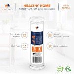 Aquaboon Carbon Water Filter Replacement Cartridge CTO 5 Micron 10 x 2.5" Water Filter for Whole House & Under Sink & Countertop System Compatible with WHEF-WHWC, WHKF-WHWC, WFPFC8002, FXWTC, 6-PACK