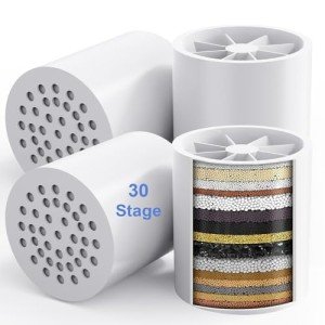 4 Pack 30-Stage Shower Filter Replacement Cartridges