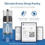 2.25G Gravity Water Filtration System - Water Level Window、NSF/ANSI 42&372 Certification,18/8 Stainless Steel Countertop Water Filter System - Reduce Up to 99.9% Chlorine, for Home, RVing