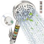 Filtered Handheld Shower Head with 9 Spray Settings