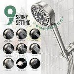 Filtered Handheld Shower Head with 9 Spray Settings