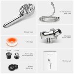 Filtered Handheld Shower Head with 9 Spray Settings