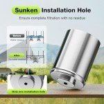 Purewell 1.0 Gallon Portable Gravity Water Filter System, 3-Stage 0.01μm Ultra-Filtration Countertop Water Filtration System, Reduce 99% Chlorine, for Camping, RVing, Home, Off-Grid (PW-1G)