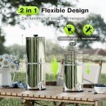 Purewell 1.0 Gallon Portable Gravity Water Filter System, 3-Stage 0.01μm Ultra-Filtration Countertop Water Filtration System, Reduce 99% Chlorine, for Camping, RVing, Home, Off-Grid (PW-1G)