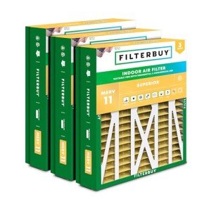 Filterbuy MERV 11 Pleated Air Filters (3-Pack)