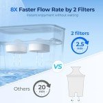 Waterdrop 40-Cup Water Filter Dispenser with Dual Filter