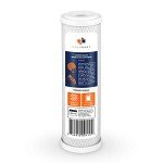 Aquaboon Carbon Water Filter Replacement Cartridge CTO 5 Micron 10 x 2.5" Water Filter for Whole House & Under Sink & Countertop System Compatible with WHEF-WHWC, WHKF-WHWC, WFPFC8002, FXWTC, 6-PACK