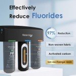 Waterdrop TSA 8 Layer Under Sink Water Filter System, Under Sink Water Filtration System, Reduces PFAS, PFOA/PFOS, Fluoride, Chlorine, Bad Taste & Odor, NSF/ANSI 42 Certified Element, USA Tech