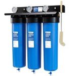 HQUA WF3-01 3-Stage Whole House Water Filtration System, Reduces Heavy Metals (Lead, Mercury, Copper, Nickel, Chromium), Chloramine, Sediment, Odor, and VOC’s (Sediment Heavy Metal Carbon 3 Stage)