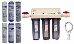 Whole House 3-Stage Water Filter System with Valves