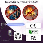 BioShieldUV® Lite 18W 24V HVAC UV Light Air Treatment System Magnetic Holder Direct Current DC Duct, Powered by Wall Adaptor - UVC Light for Air Conditioner UV Light for AC System