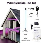 BioShieldUV® Lite 18W 24V HVAC UV Light Air Treatment System Magnetic Holder Direct Current DC Duct, Powered by Wall Adaptor - UVC Light for Air Conditioner UV Light for AC System